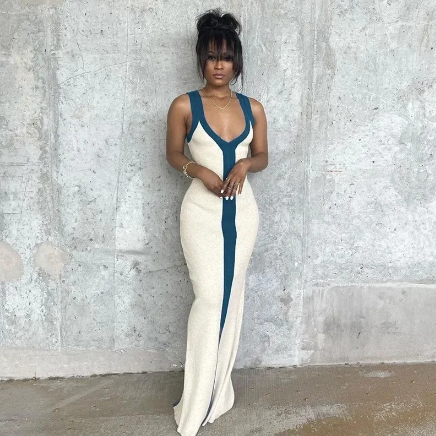 Elegant Sleeveless Slit Evening Dress