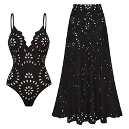 Lace Hollow Breathable Swimsuit Set