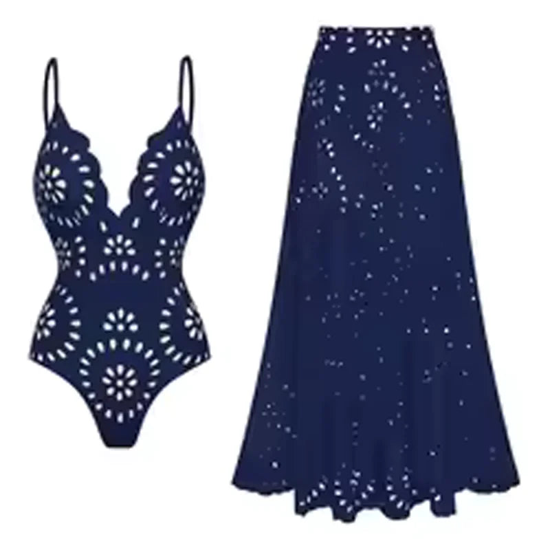 Lace Hollow Breathable Swimsuit Set
