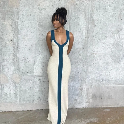 Elegant Sleeveless Slit Evening Dress