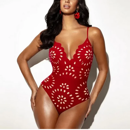 Lace Hollow Breathable Swimsuit Set